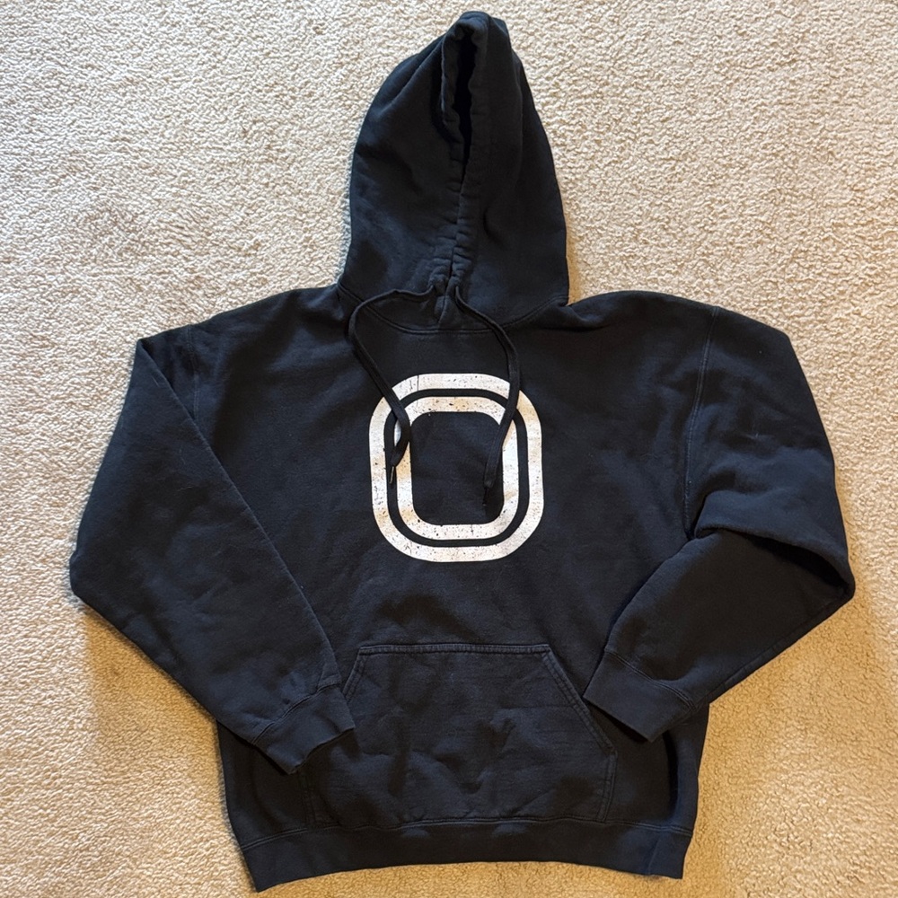 Men's Black Hoodie with Logo